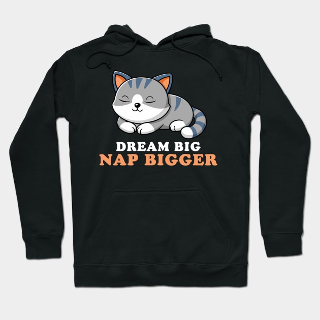 Funny Cat Sleeping Nap Bigger Hoodie by starryskin